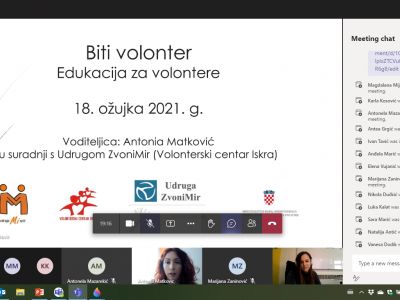 Održana opća edukacija o volontiranju pod nazivom Održana opća edukacija o volontiranju pod nazivom