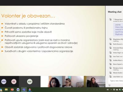 Održana opća edukacija o volontiranju pod nazivom Održana opća edukacija o volontiranju pod nazivom
